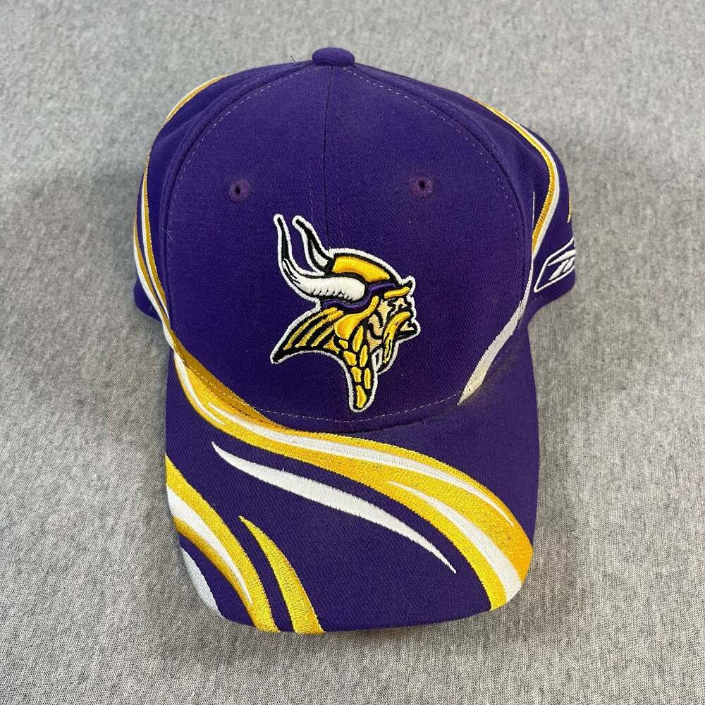 Reebok Minnesota Vikings NFL Equipment Wave Stripe OSFA Hat Cap